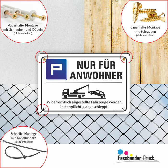 PV-057 NUR FÜR ANWOHNER PARKPLATZ | Markieren Sie Ihren Anwohnerparkplatz oder Privatparkplatz mit diesem Hinweis