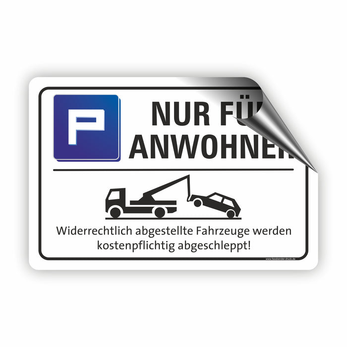 Parkplatz - NUR FÜR ANWOHNER