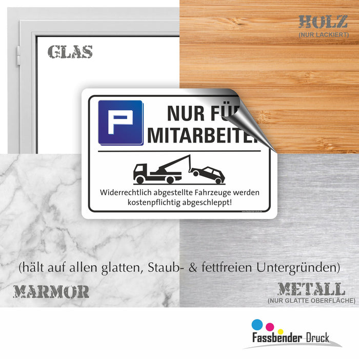 Parkplatz - NUR FÜR MITARBEITER