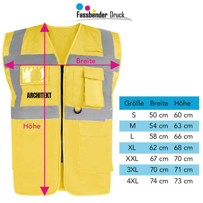 ARCHITEKT Warnweste PREMIUM — Fassbender-Druck