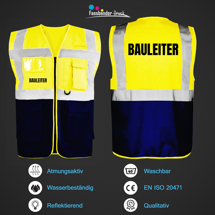 BAULEITER Warnweste PREMIUM