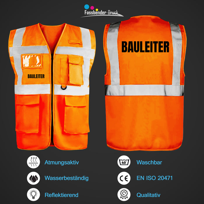 BAULEITER Warnweste PREMIUM