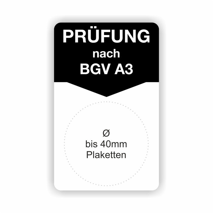 BGV A3 40x80mm Grundetiketten / Grundträger / Untergrund
