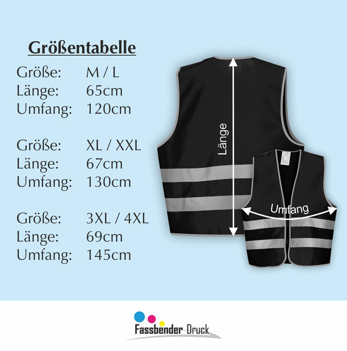 BLANKO Warnweste | Signalweste | Sicherheitsweste nach ISO 20471 | 6 Farben + 3 Größen