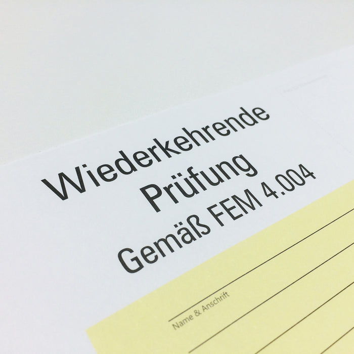 Prüfprotokoll Wiederkehrende Prüfung Gemäß FEM4.004 Flurförderzeuge / Gabelstapler / Hubwagen