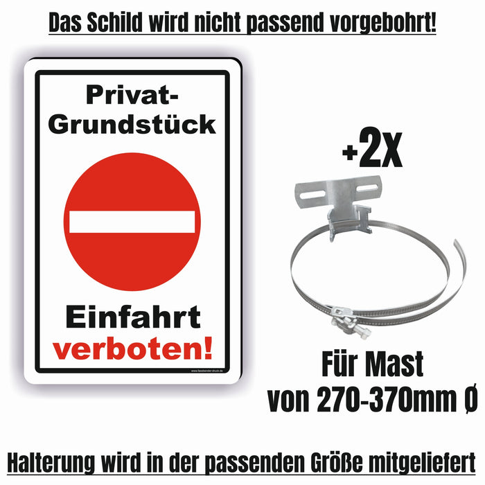 Einfahrt verboten Schild! Durchfahrt verboten - Privatgrundstück D4