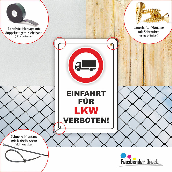 Einfahrt für LKW verboten