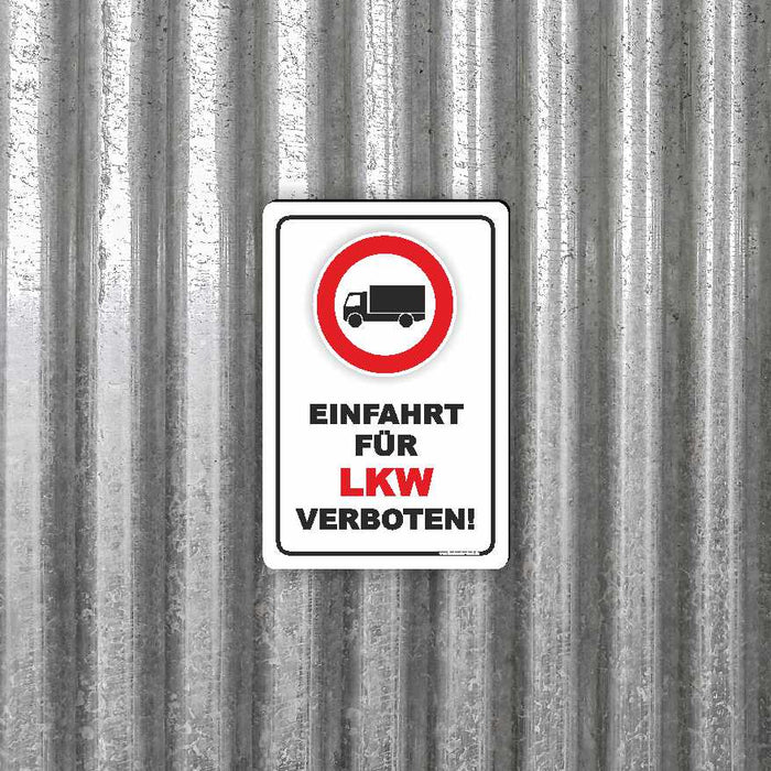 Einfahrt für LKW verboten