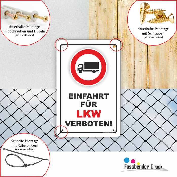 Einfahrt für LKW verboten