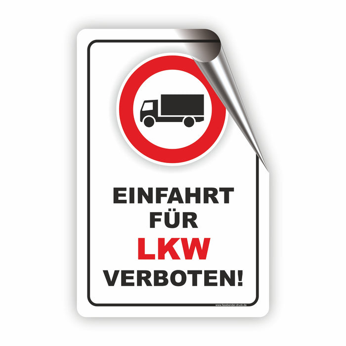 Einfahrt für LKW verboten