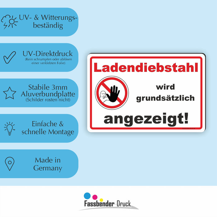 Ladendiebstahl wird zur Anzeige gebracht