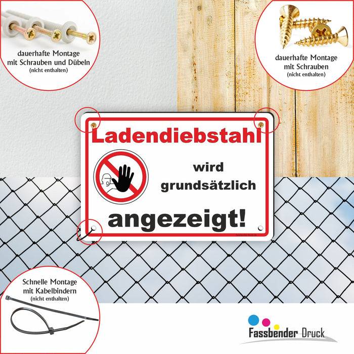 Ladendiebstahl wird zur Anzeige gebracht