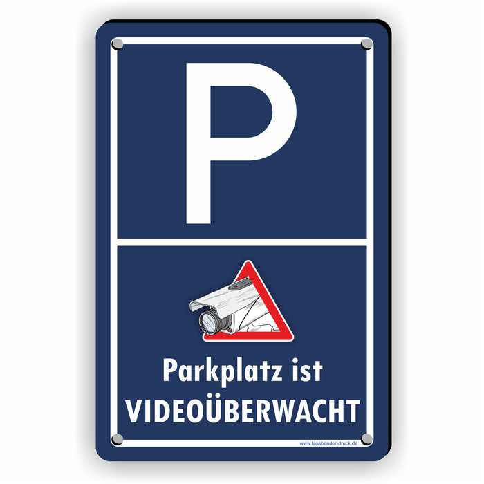 D-024 - PARKPLATZ ist videoüberwacht | Hinweis für Ihren PARKPLATZ