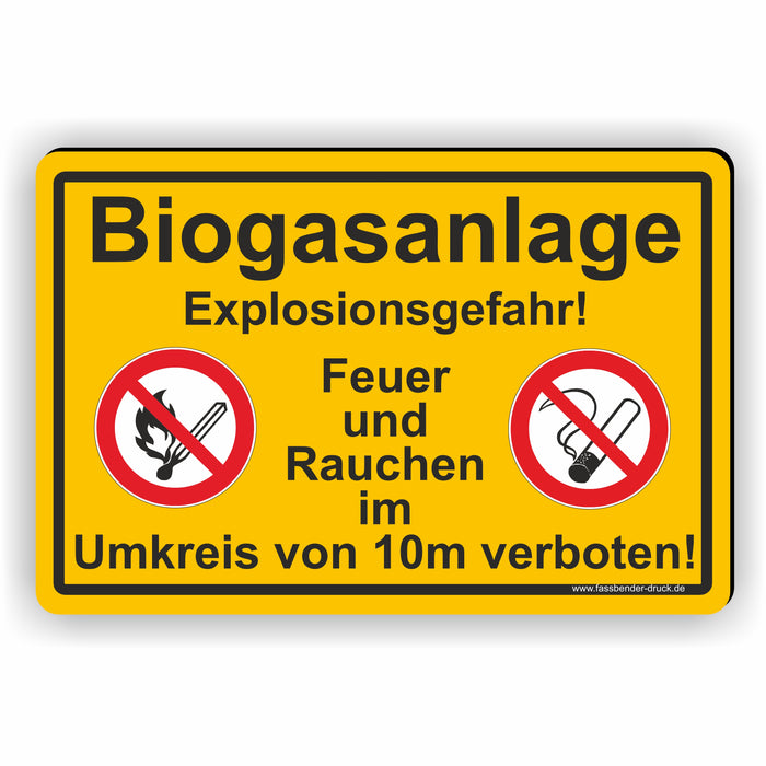Biogasanlage I Explosionsgefahr - Feuer und Rauchen verboten