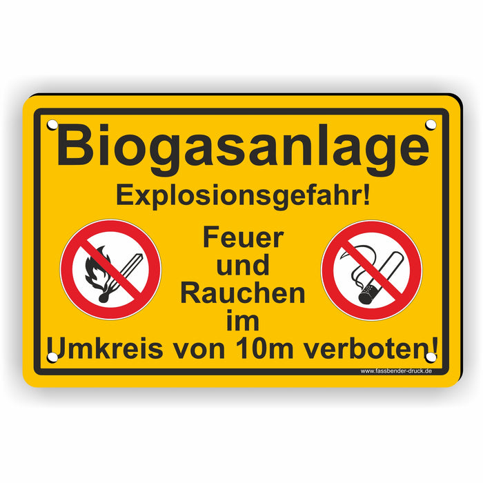 Biogasanlage I Explosionsgefahr - Feuer und Rauchen verboten