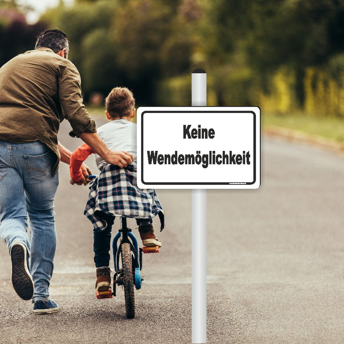 Keine Wendemöglichkeit - Sackgasse