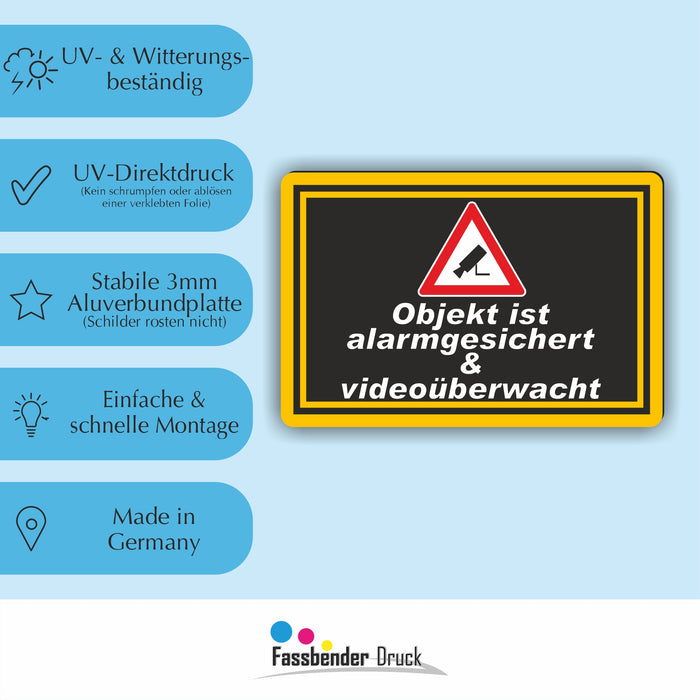 Objekt ist alarmgesichert & videoüberwacht