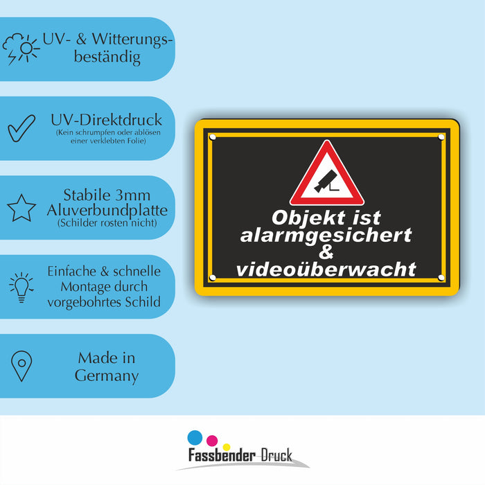 Objekt ist alarmgesichert & videoüberwacht