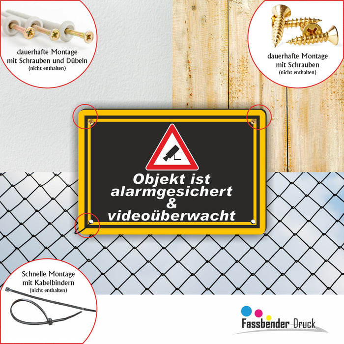 Objekt ist alarmgesichert & videoüberwacht