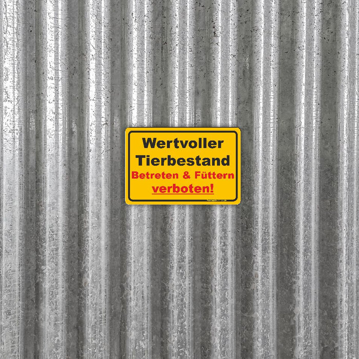Wertvoller Tierbestand - Betreten & Füttern verboten!