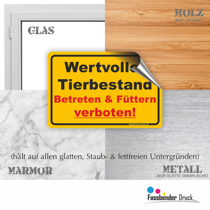 Wertvoller Tierbestand - Betreten & Füttern verboten!