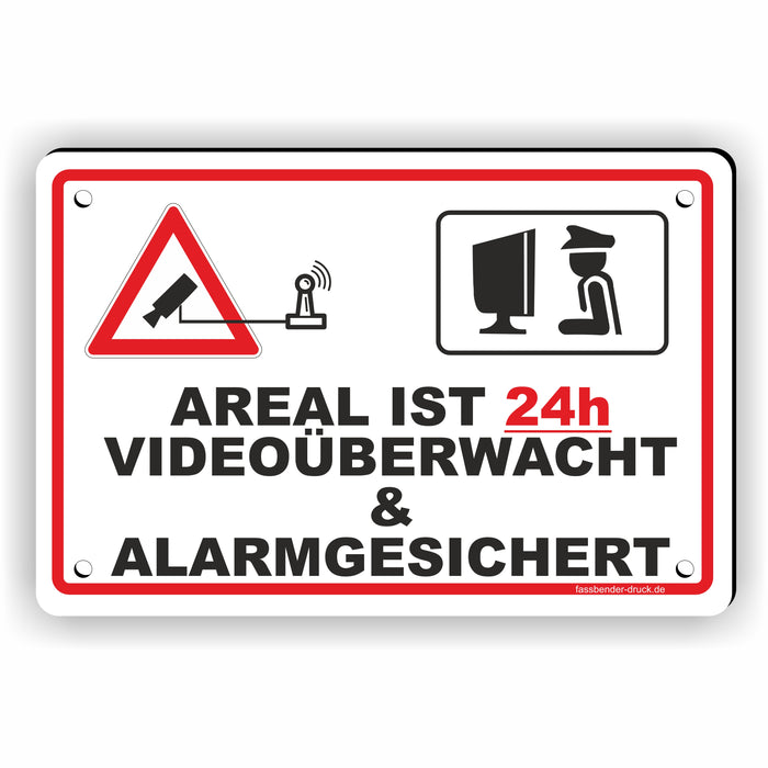 Areal ist 24h videoüberwacht und alarmgesichert