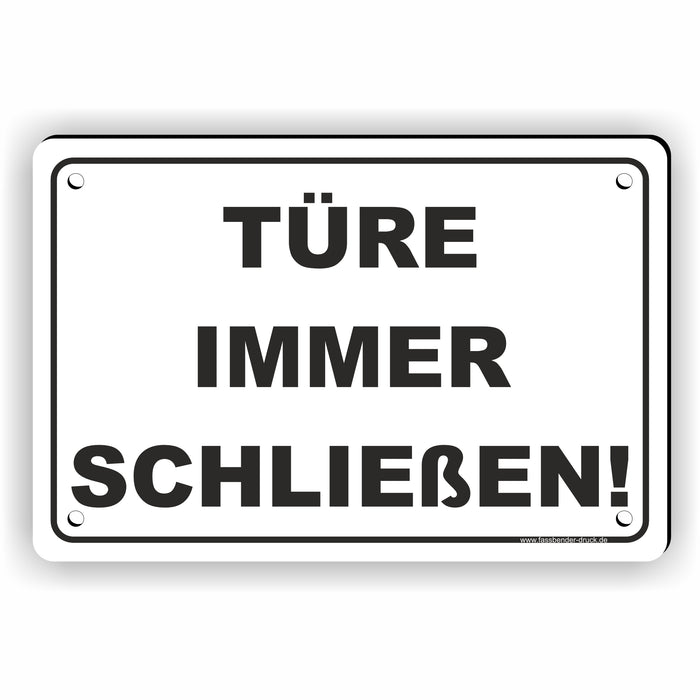 Türe immer schließen
