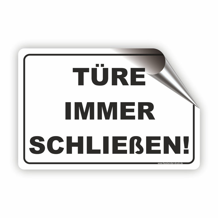 Türe immer schließen