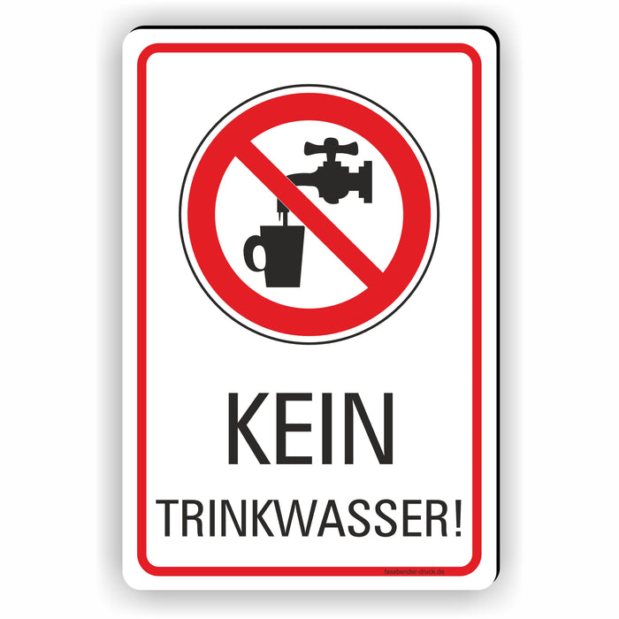 Kein Trikwasser - Trinken verboten