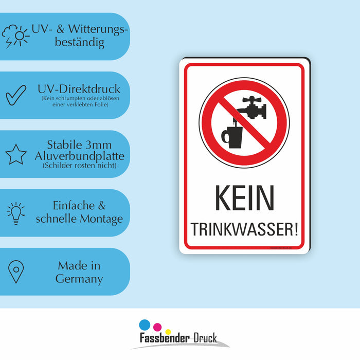 Kein Trikwasser - Trinken verboten