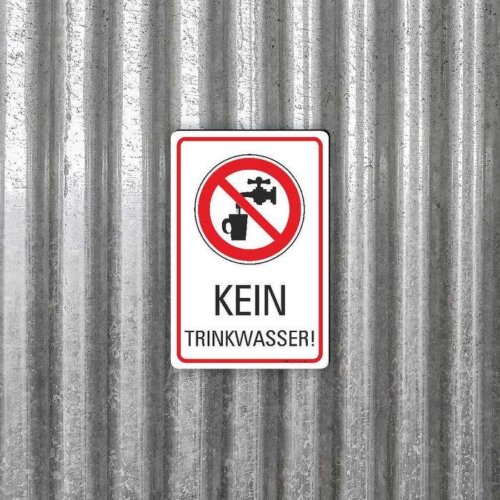 Kein Trikwasser - Trinken verboten