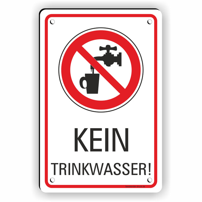 Kein Trikwasser - Trinken verboten