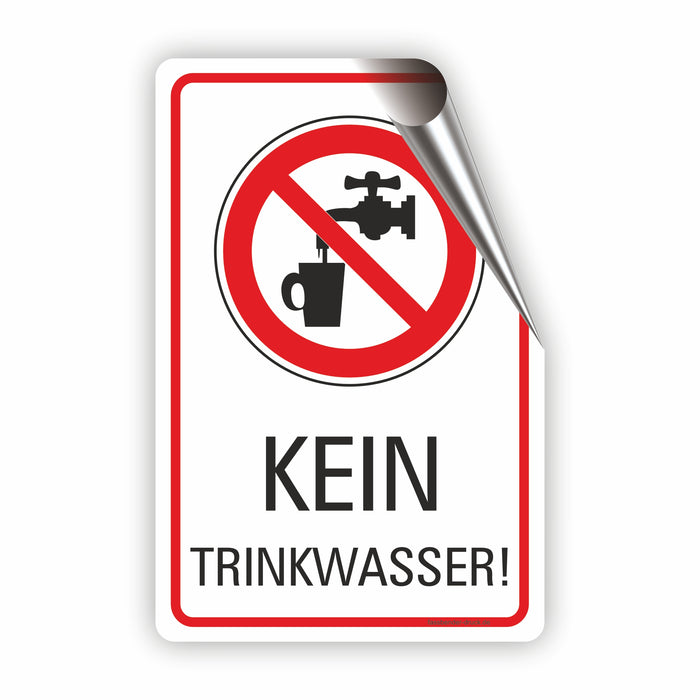 Kein Trikwasser - Trinken verboten