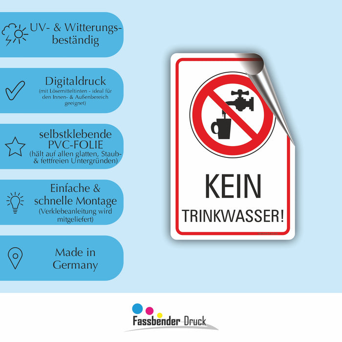 Kein Trikwasser - Trinken verboten