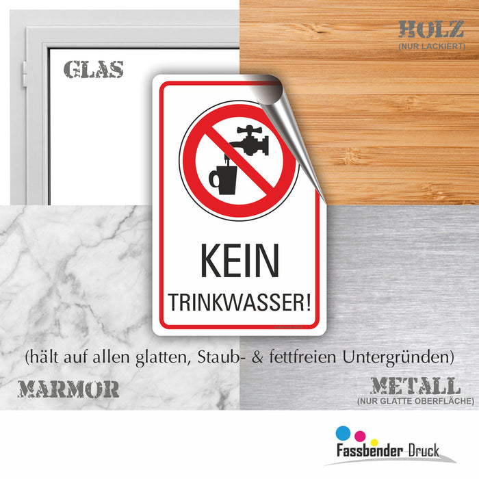 Kein Trikwasser - Trinken verboten