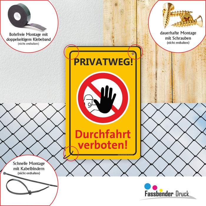 Privatweg! Durchfahrt verboten