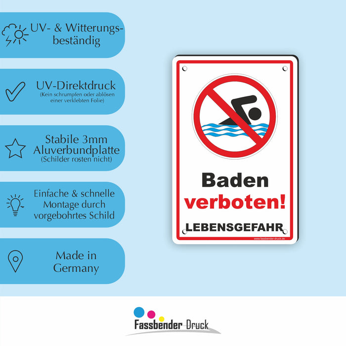 Baden verboten - Lebensgefahr