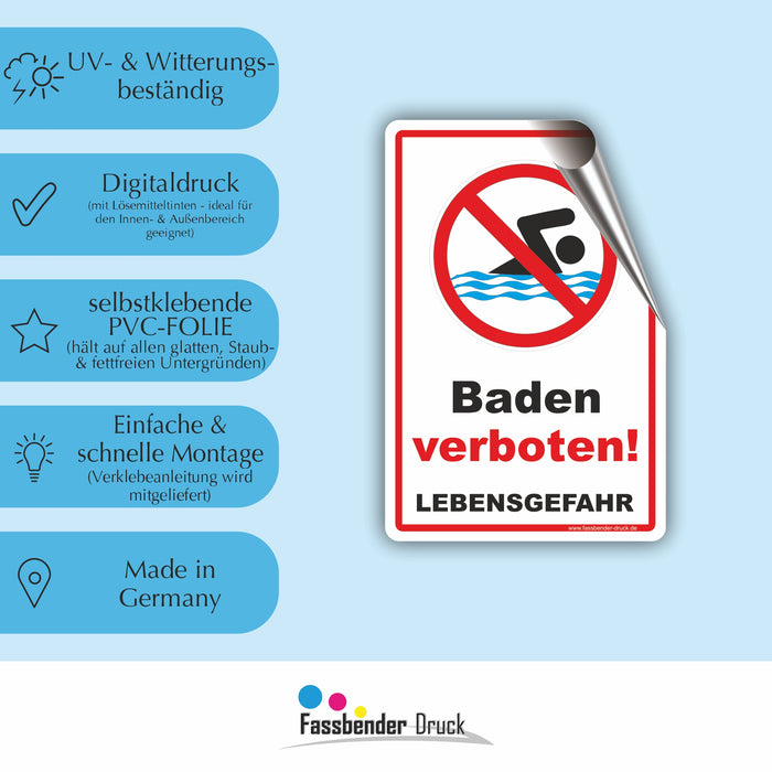 Baden verboten - Lebensgefahr