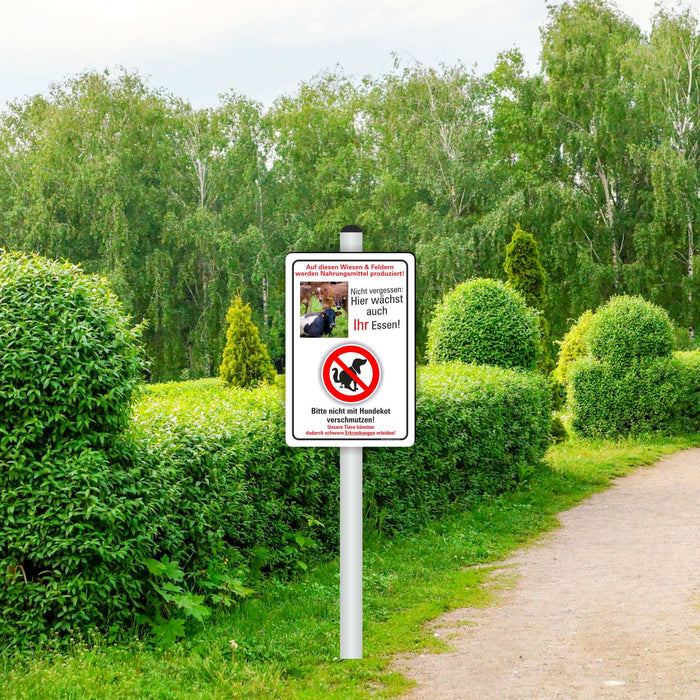 Auf den Wiesen und Feldern werden Nahrungsmittel produziert - Keine Hundeklo