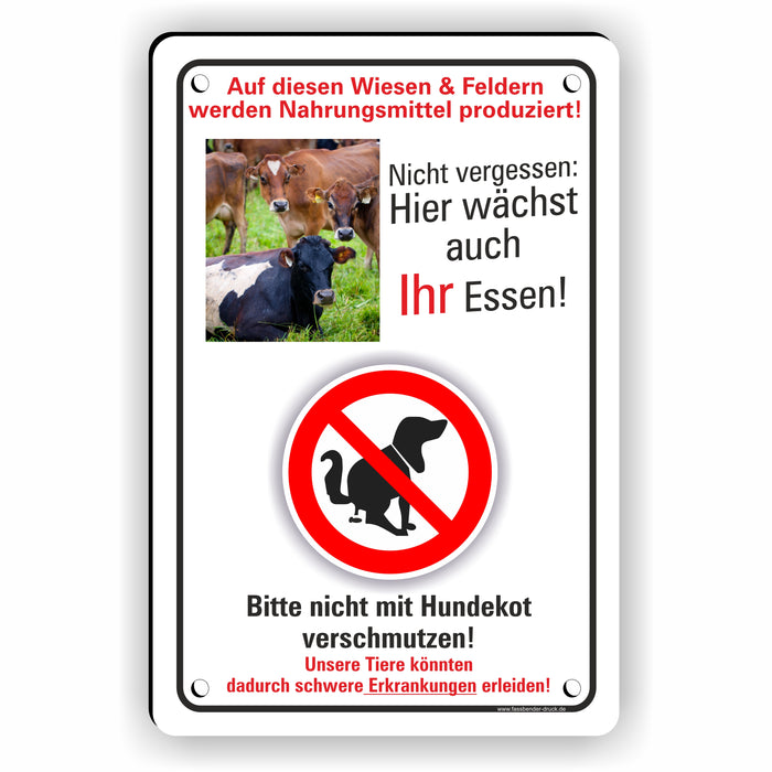 Auf den Wiesen und Feldern werden Nahrungsmittel produziert - Keine Hundeklo