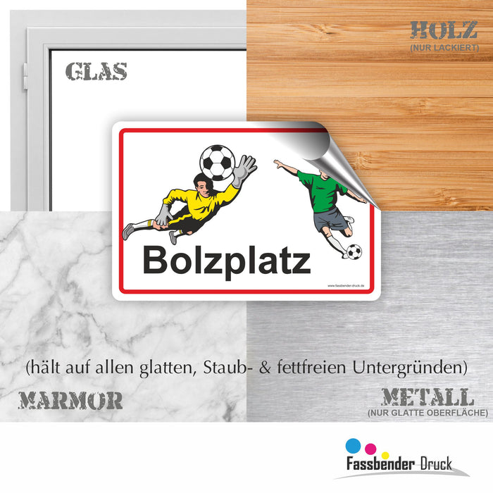 D-088 - Bolzplatz Schild - Fussballplatz für Kinder