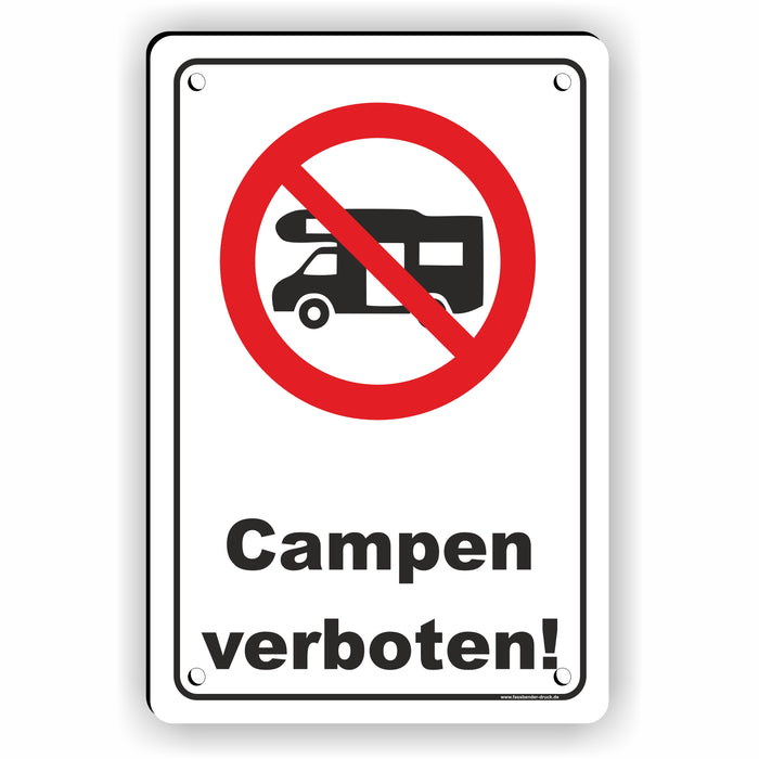 Campen verboten