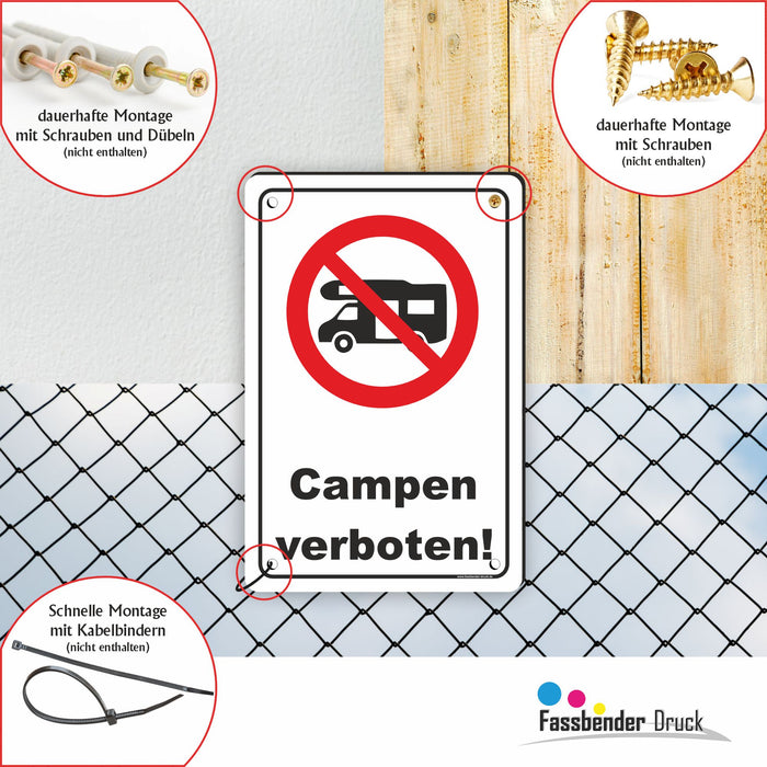 Campen verboten