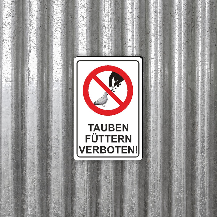 Tauben füttern verboten