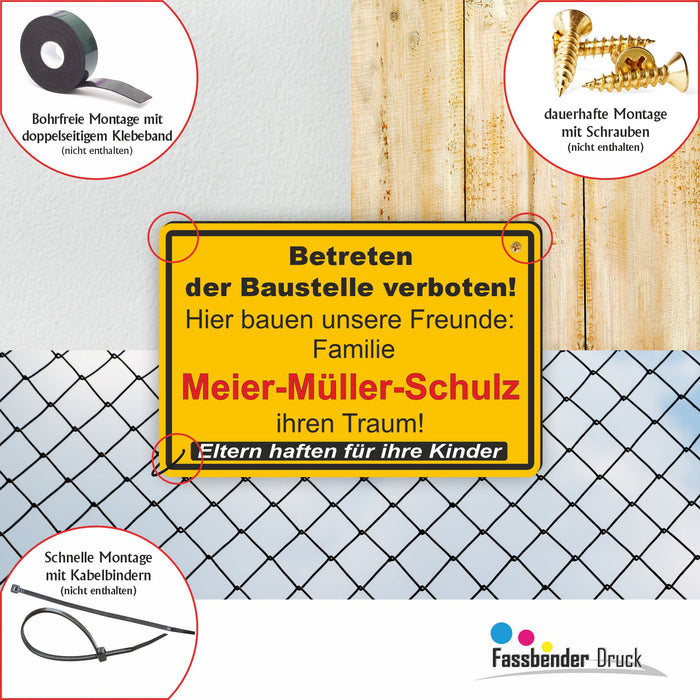 Betreten der Baustelle verboten