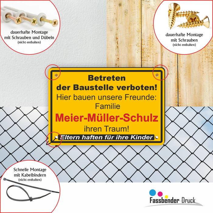 Betreten der Baustelle verboten