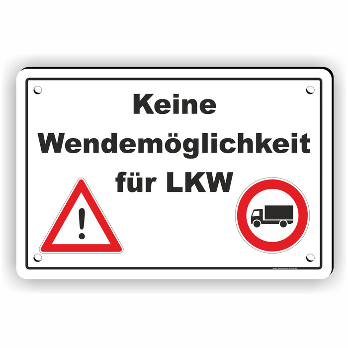 Keine Wendemöglichkeit für LKW