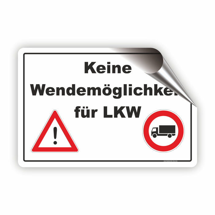 Keine Wendemöglichkeit für LKW