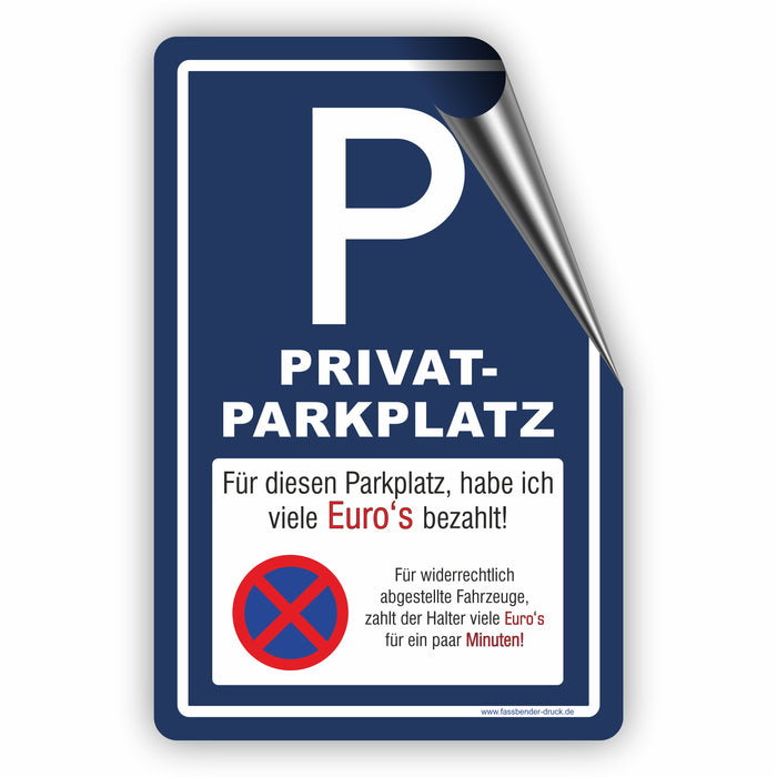 D-140 - gekaufter Privatparkplatz - abgestellte Fahrzeuge werden abgeschleppt | Hinweis für Ihren PARKPLATZ