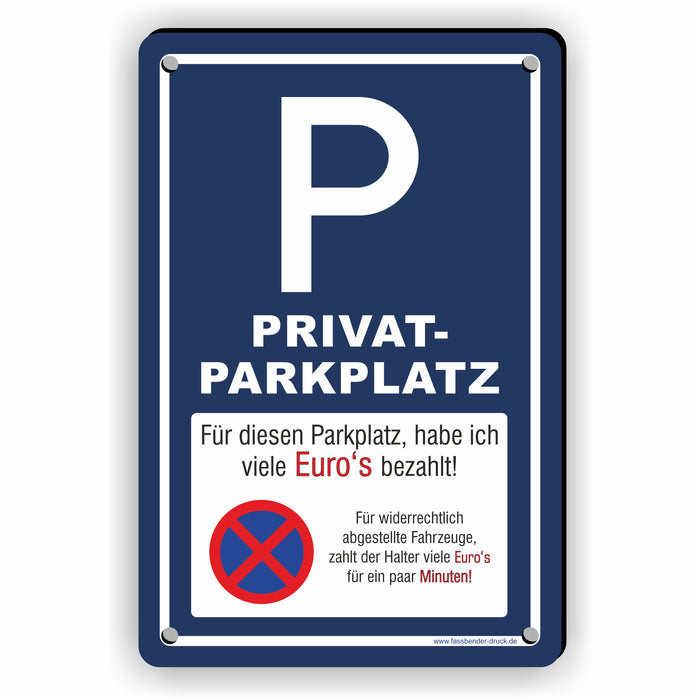 D-140 - gekaufter Privatparkplatz - abgestellte Fahrzeuge werden abgeschleppt | Hinweis für Ihren PARKPLATZ